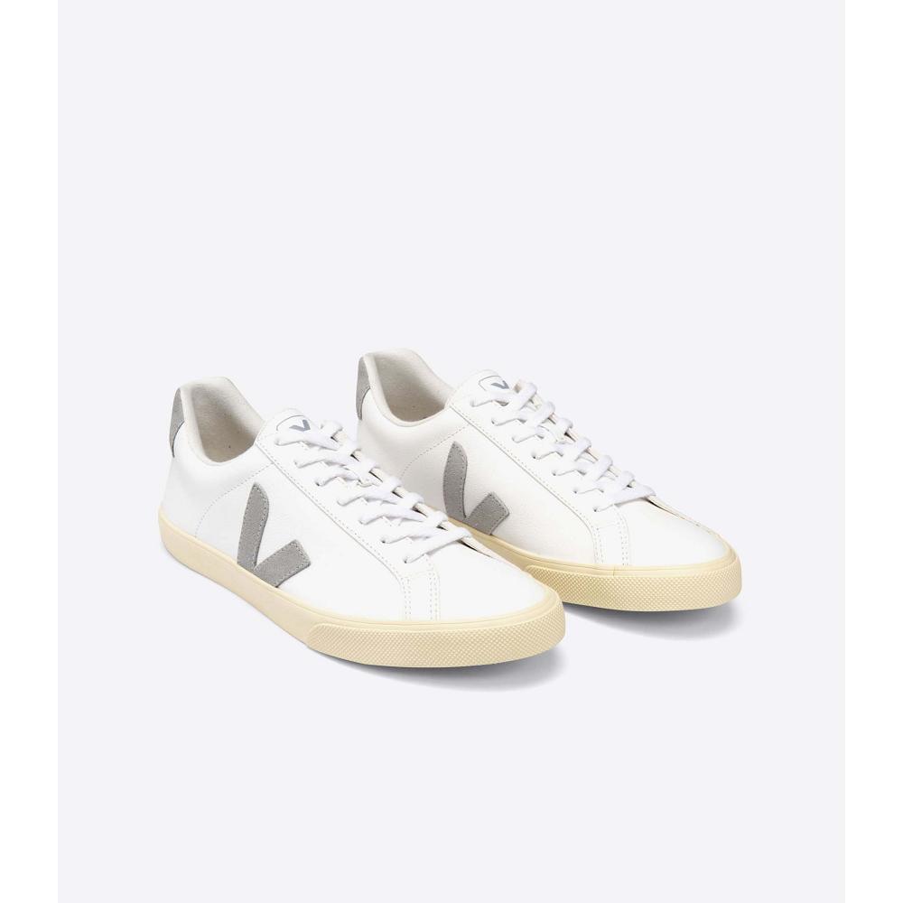 White/Grey Women's Veja ESPLAR CHROMEFREE Sneakers | AU 611MQZ